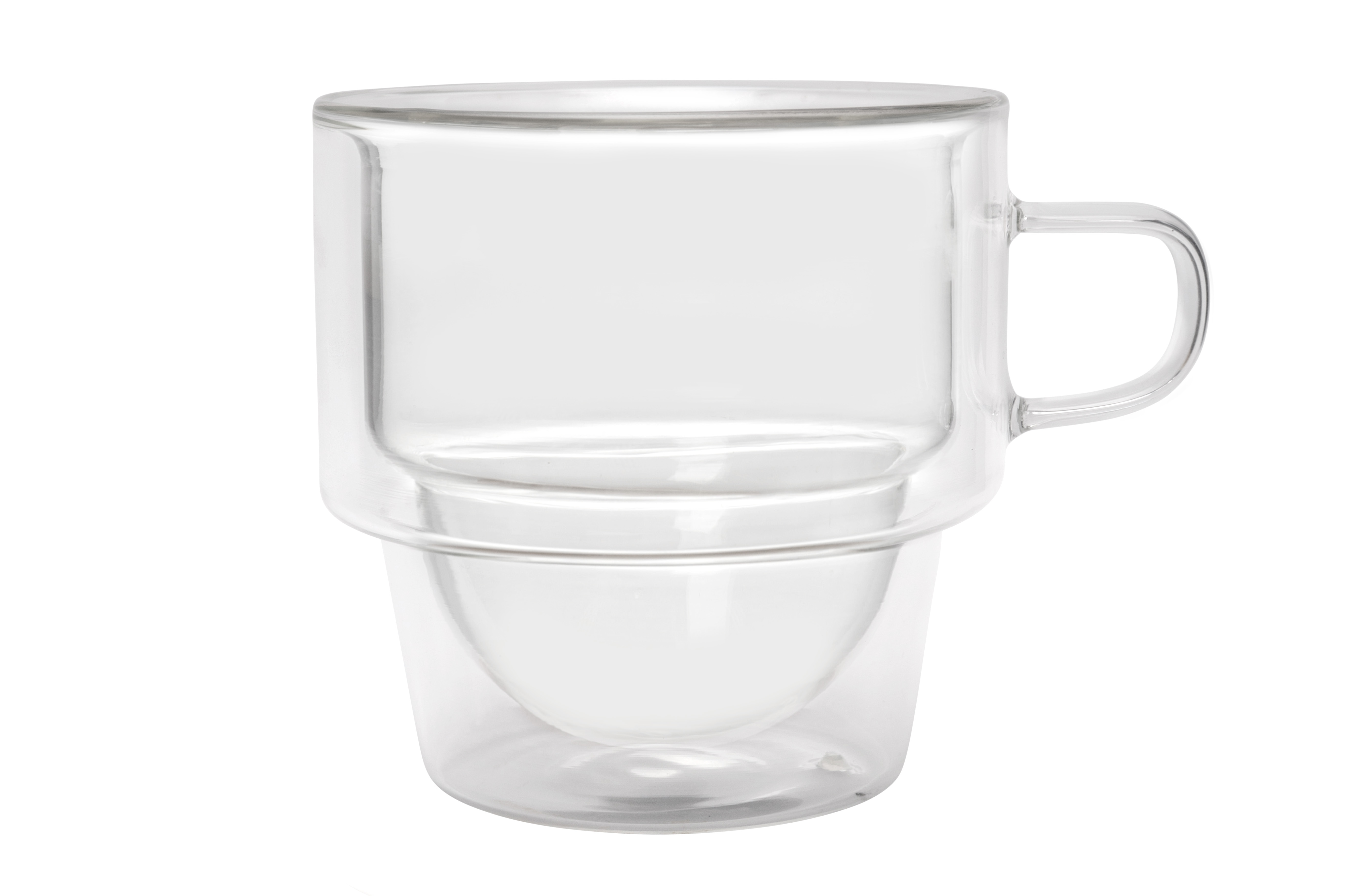 Lot de 2 tasses à café en Verre double paroi, OMAGIO, COSY&TRENDY