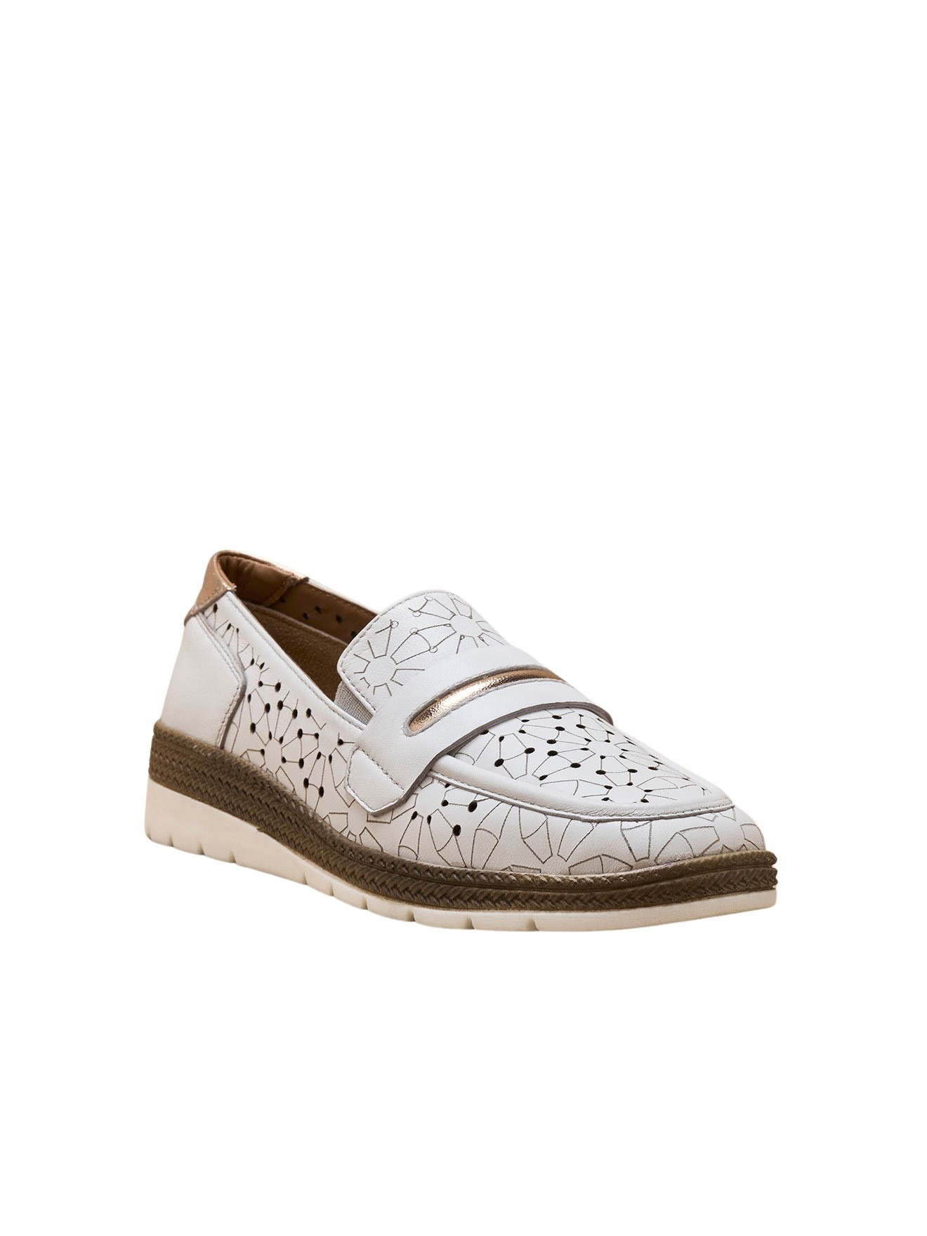 Mocassins cuir avec élastiques d'aisance, PEDICONFORT