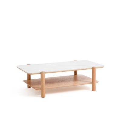 Ambre Oak and Reconstituted Marble Coffee Table LA REDOUTE INTERIEURS