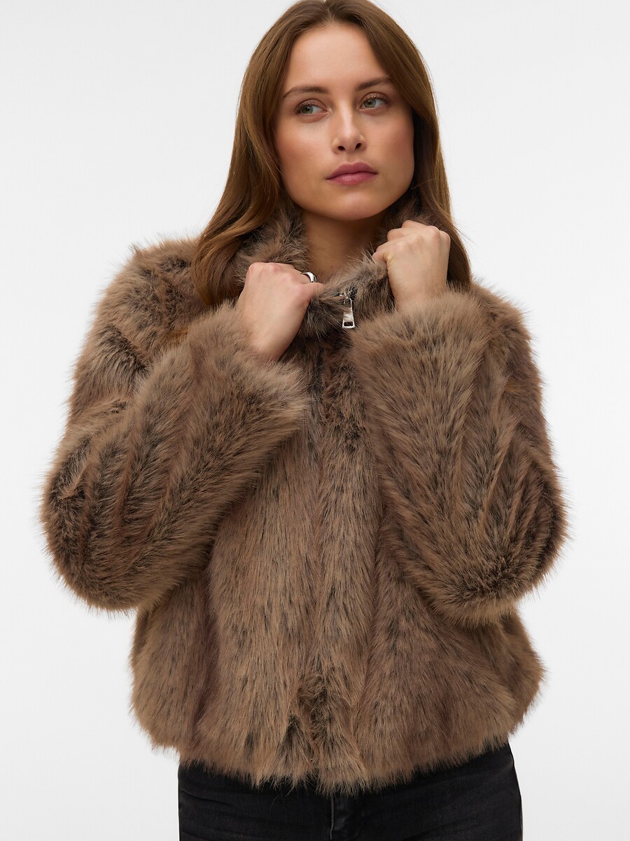 Faux Fur Short Coat, VERO MODA