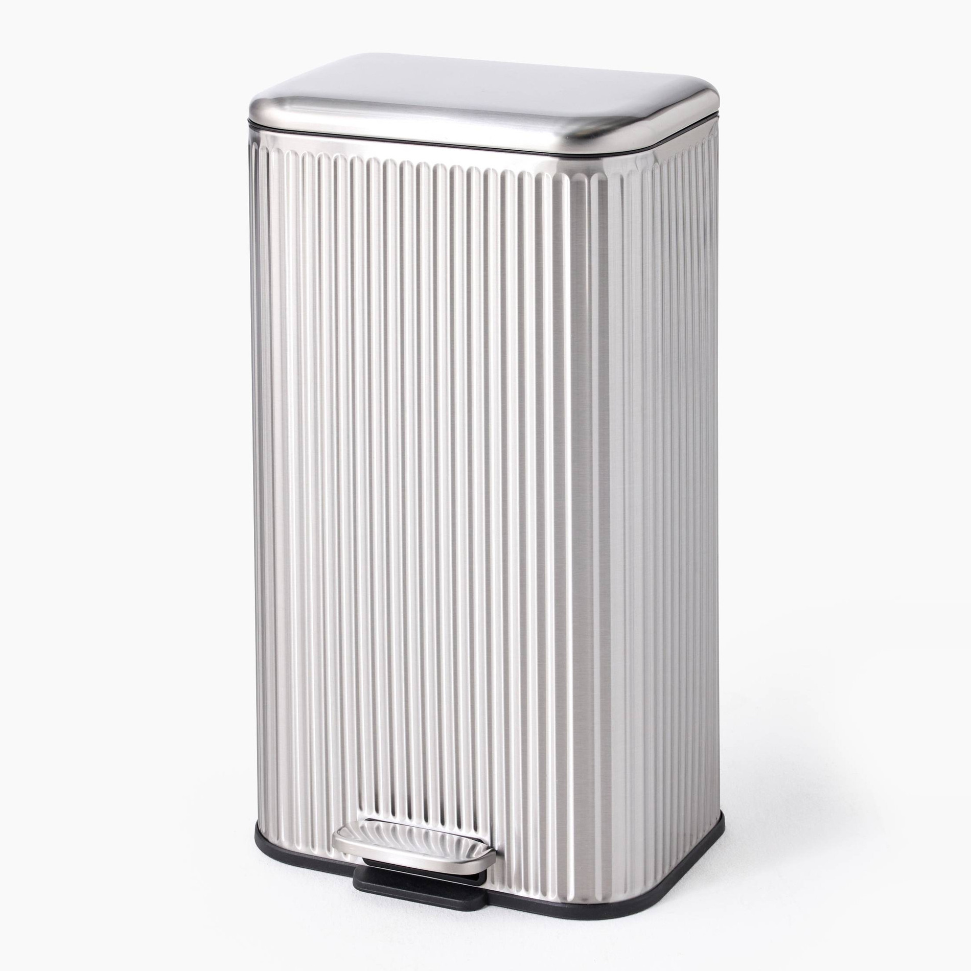 Poubelle finition striée, 30L, MONOPRIX