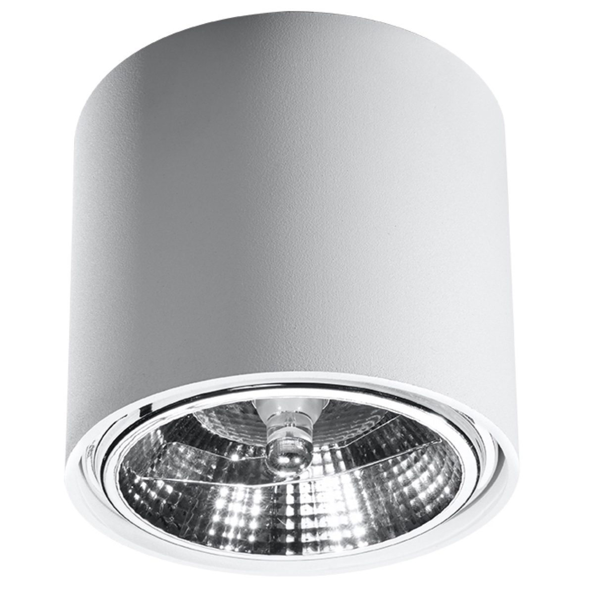 Plafonnier Aluminium Blanc GU10/ES111 1 Tiube, EDEN