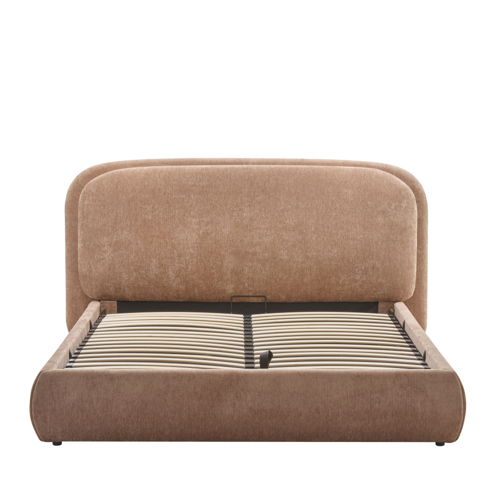 Lit coffre en tissu 160x200cm- CLAUDIE, DRAWER