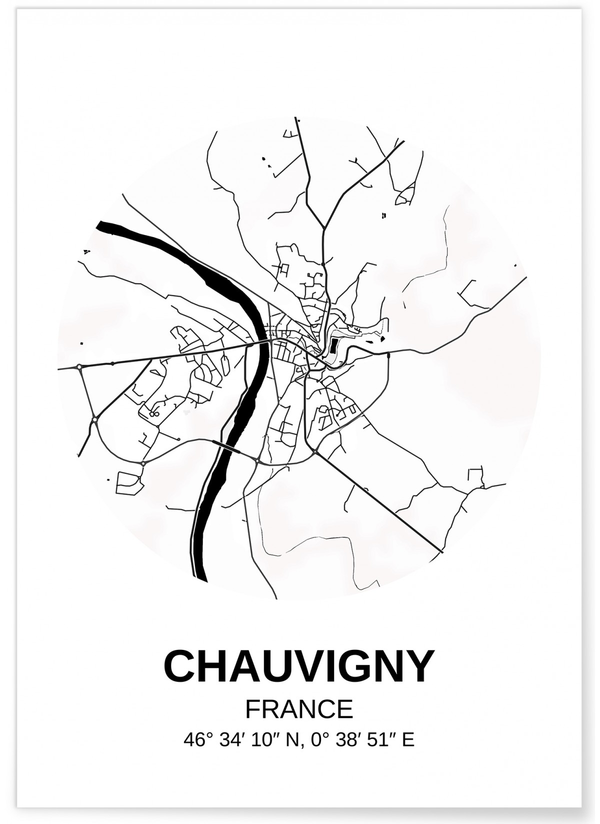 Affiche Carte Chauvigny, L'AFFICHERIE