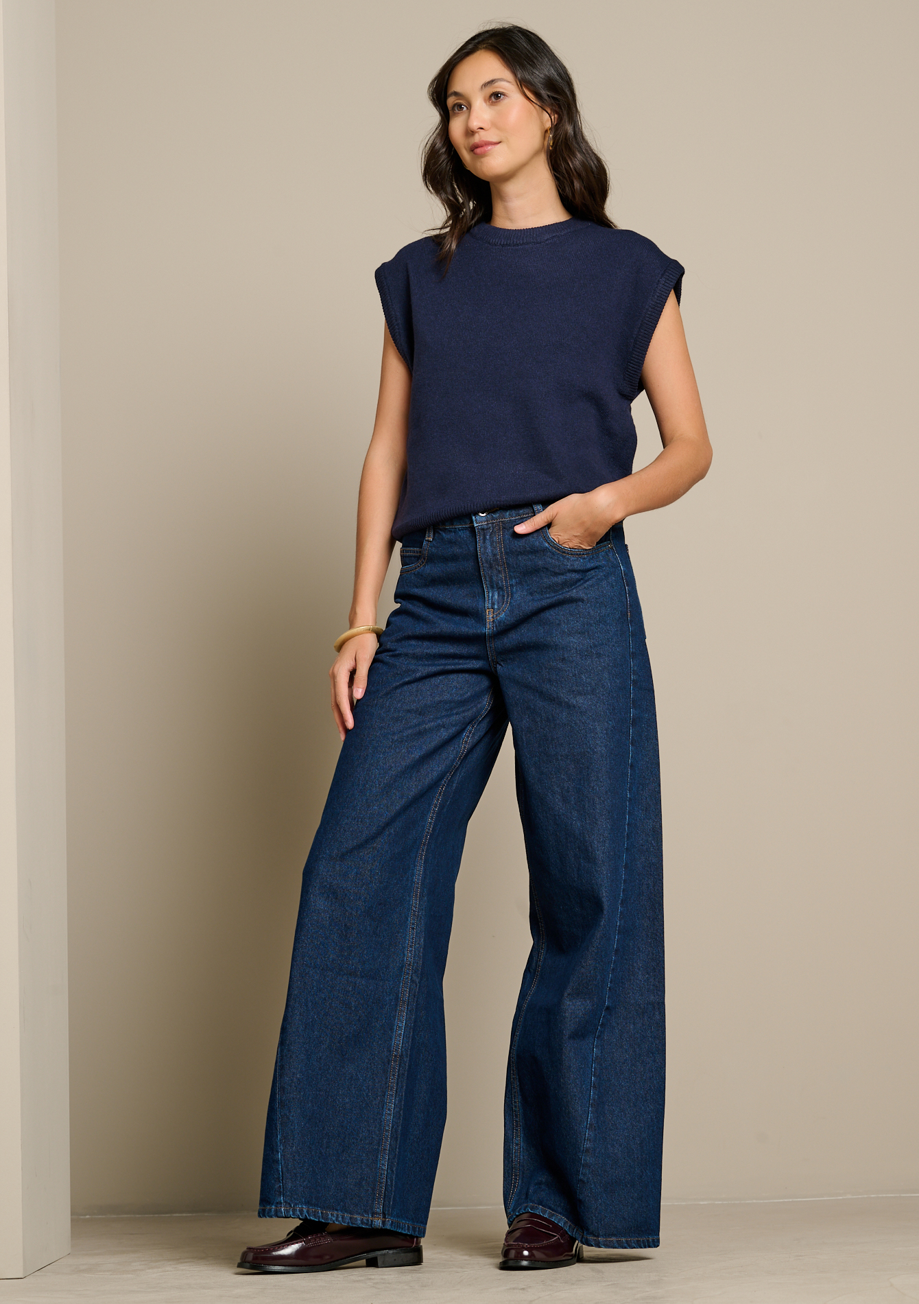Jean large taille haute, LOLALIZA