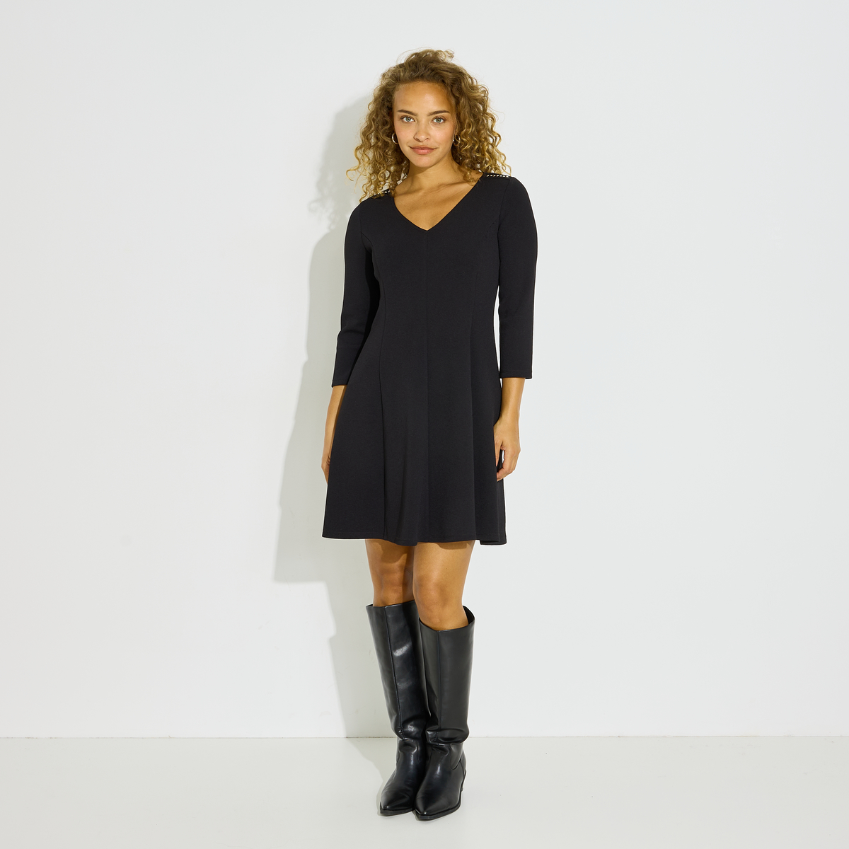 Robe maille évasée, GRAIN DE MALICE