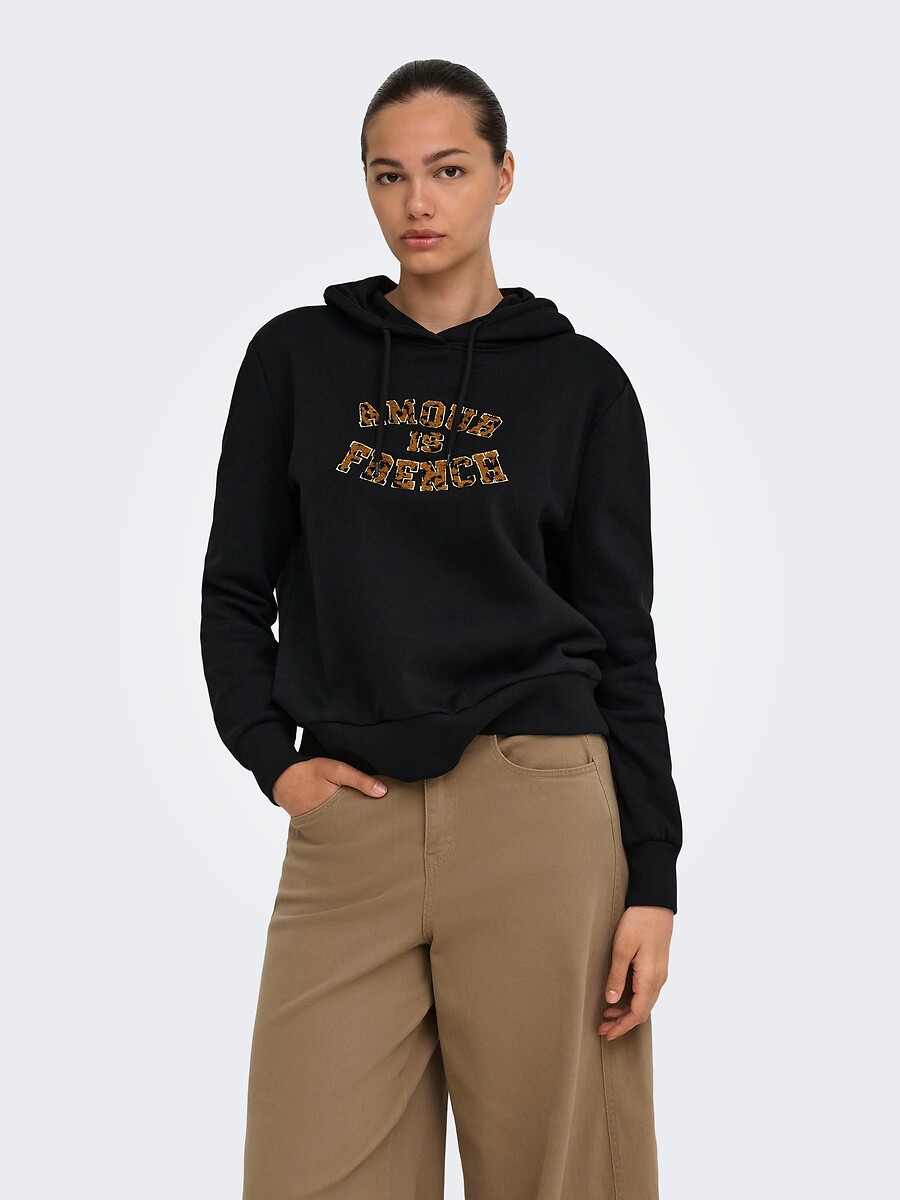 Sweat à capuche Amour, ONLY