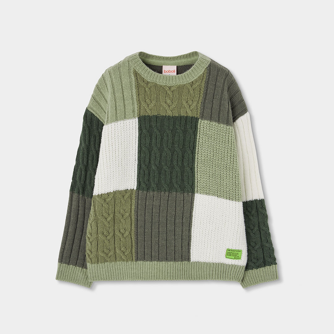 Pull garçon patchwork, BOBOLI