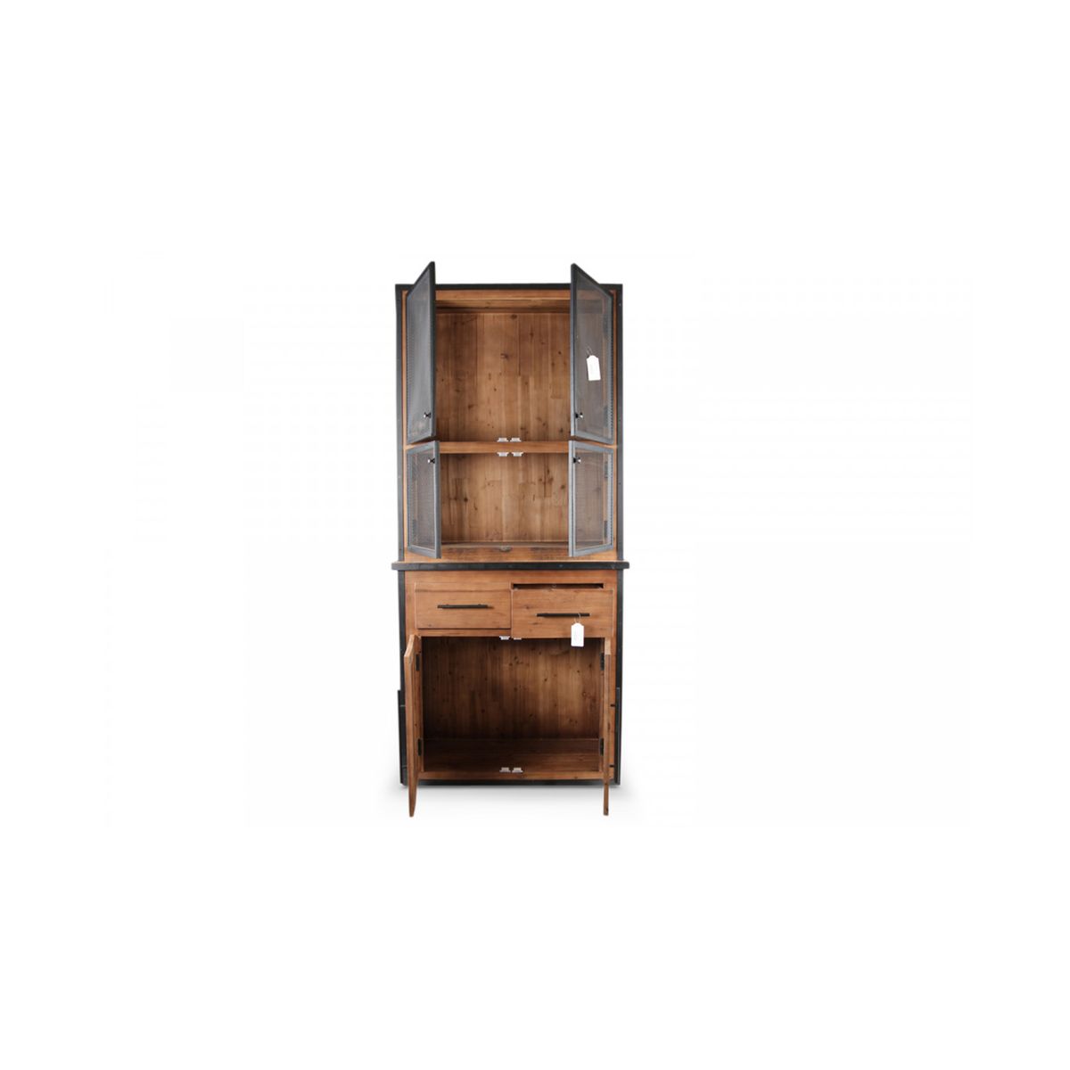 Autrefois Meuble Pour Exposer La Vaisselle Vaisselier 2 tiroirs bois marron 96.5x42x208cm Couleur marron Decoration D' Autrefois | La Redoute