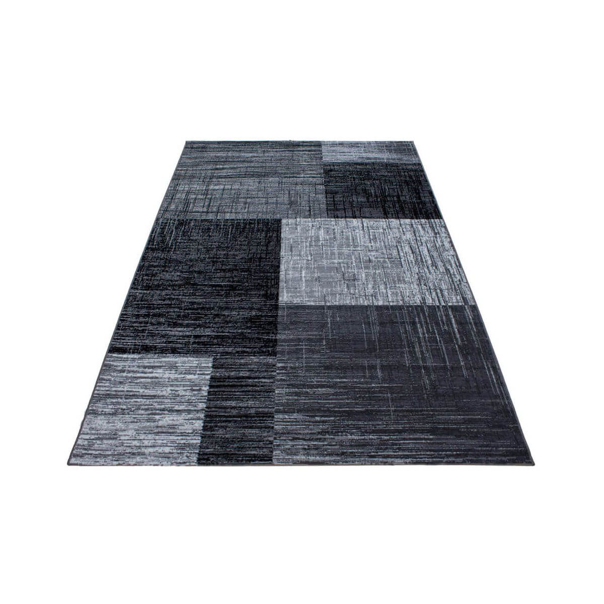 tapis contemporain pour salon noir rozza