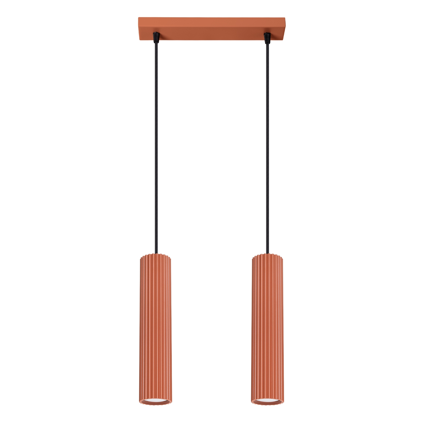Suspension Aluminium Ocre Rouge GU10 2 Karbon, EDEN