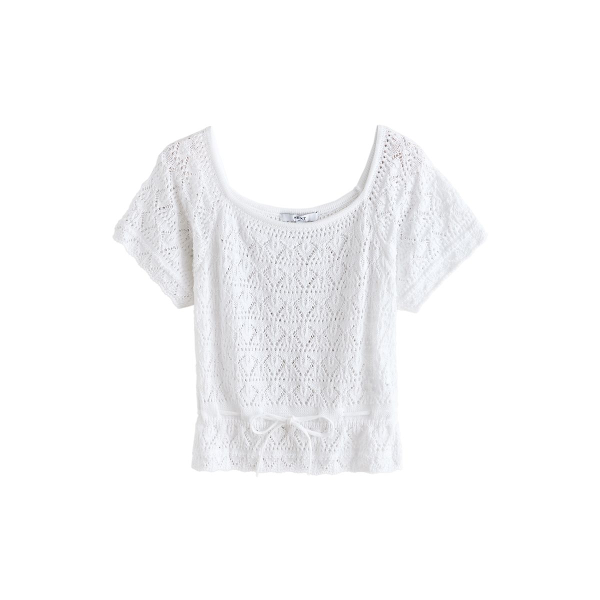 Haut en maille pointelle coton et lien, NEXT