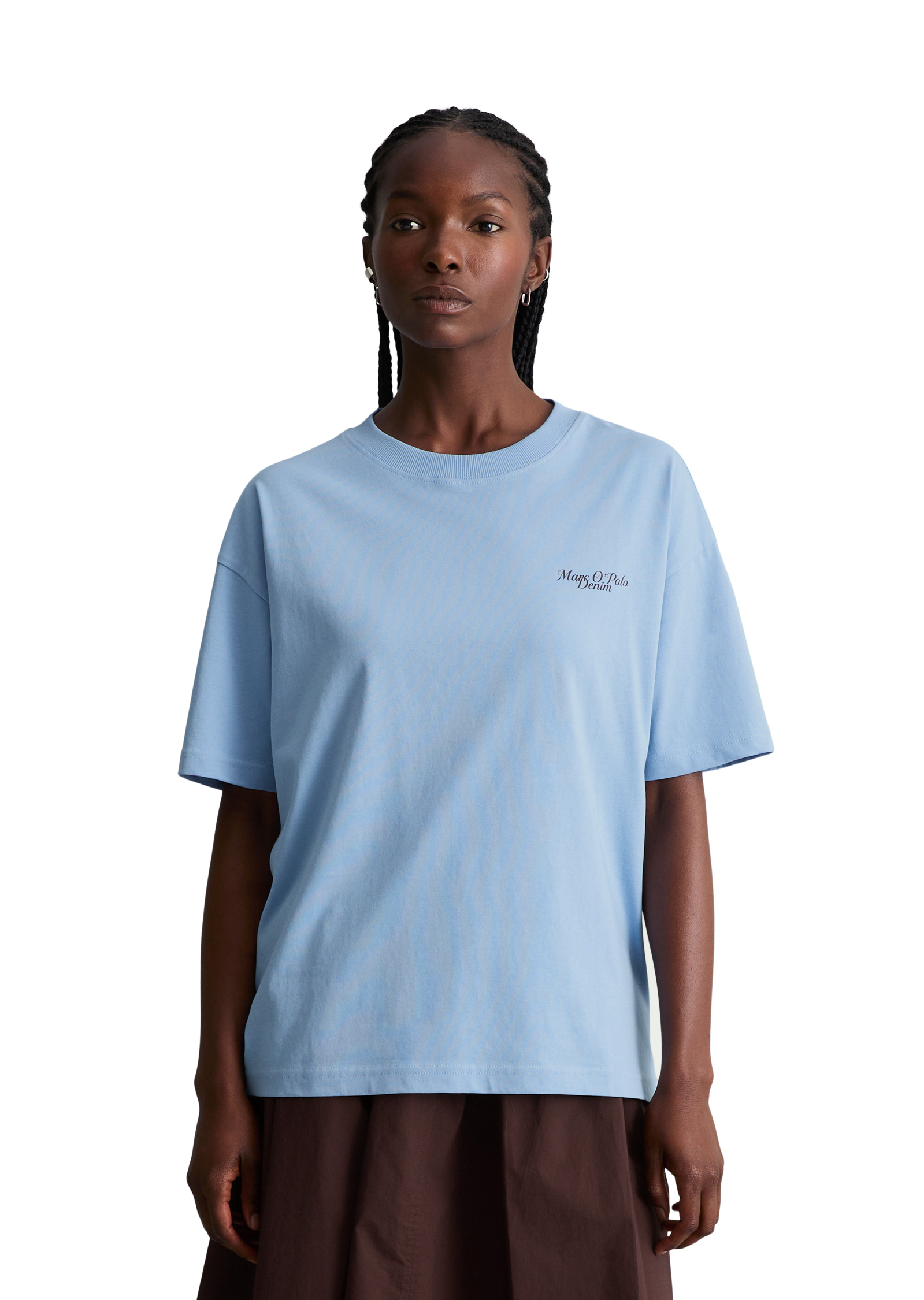T-shirt à logo relaxed en coton organique, MARC O’POLO DENIM