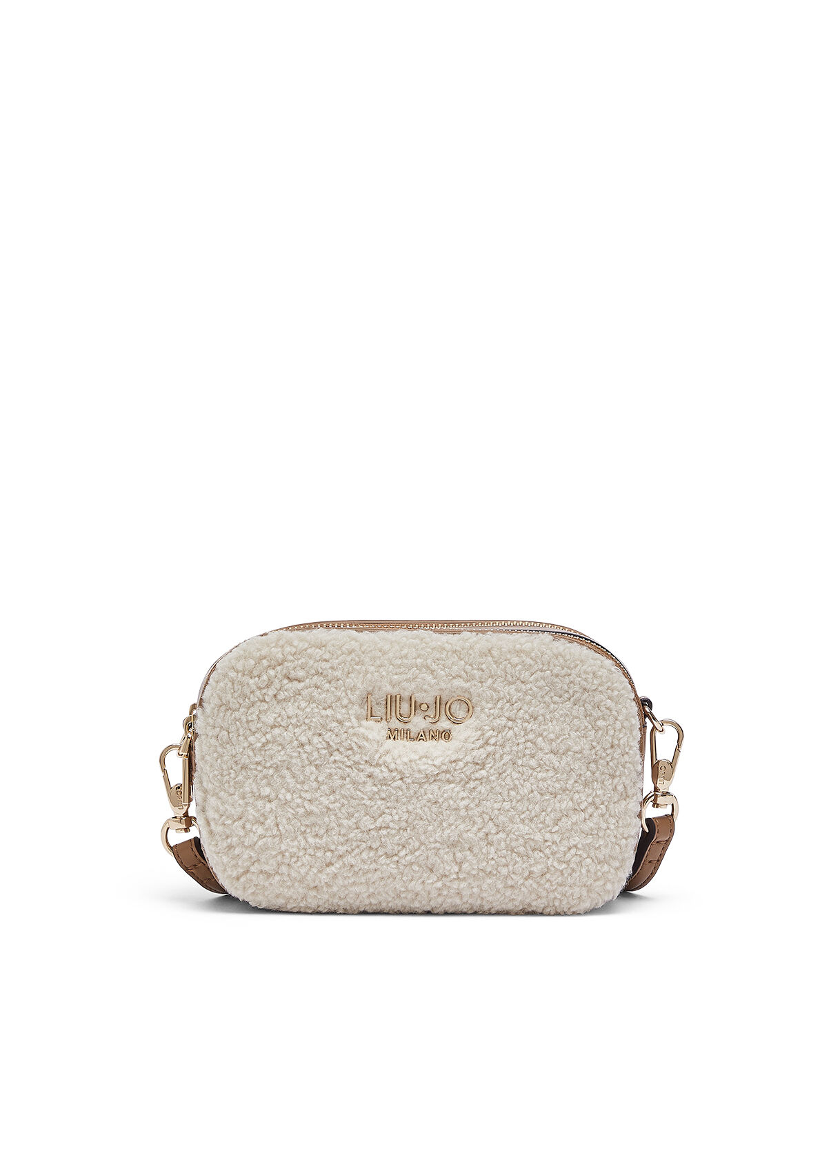 Sac bandoulière format petit en teddy, LIU JO