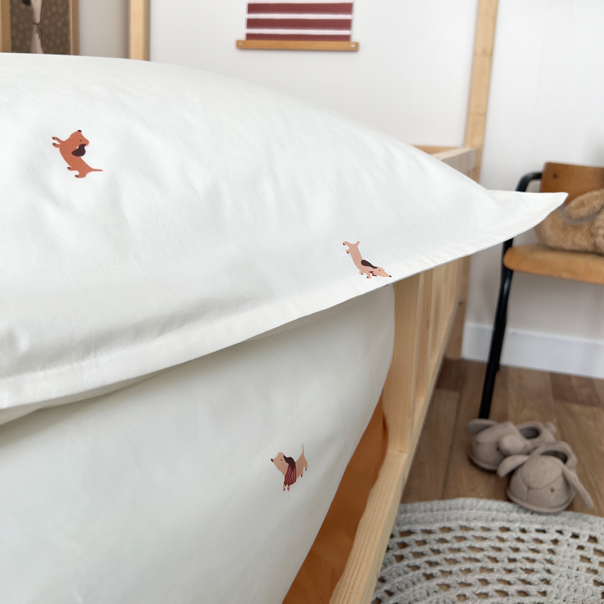 Parure de couette 1 personne coton bio OSCAR, LITTLE CREVETTE