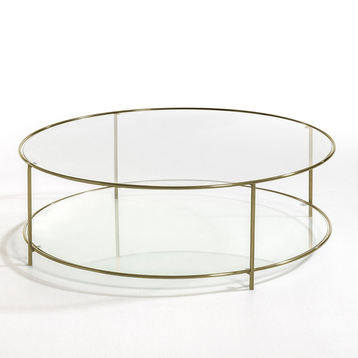 Sybil Tempered Glass Round Coffee Table