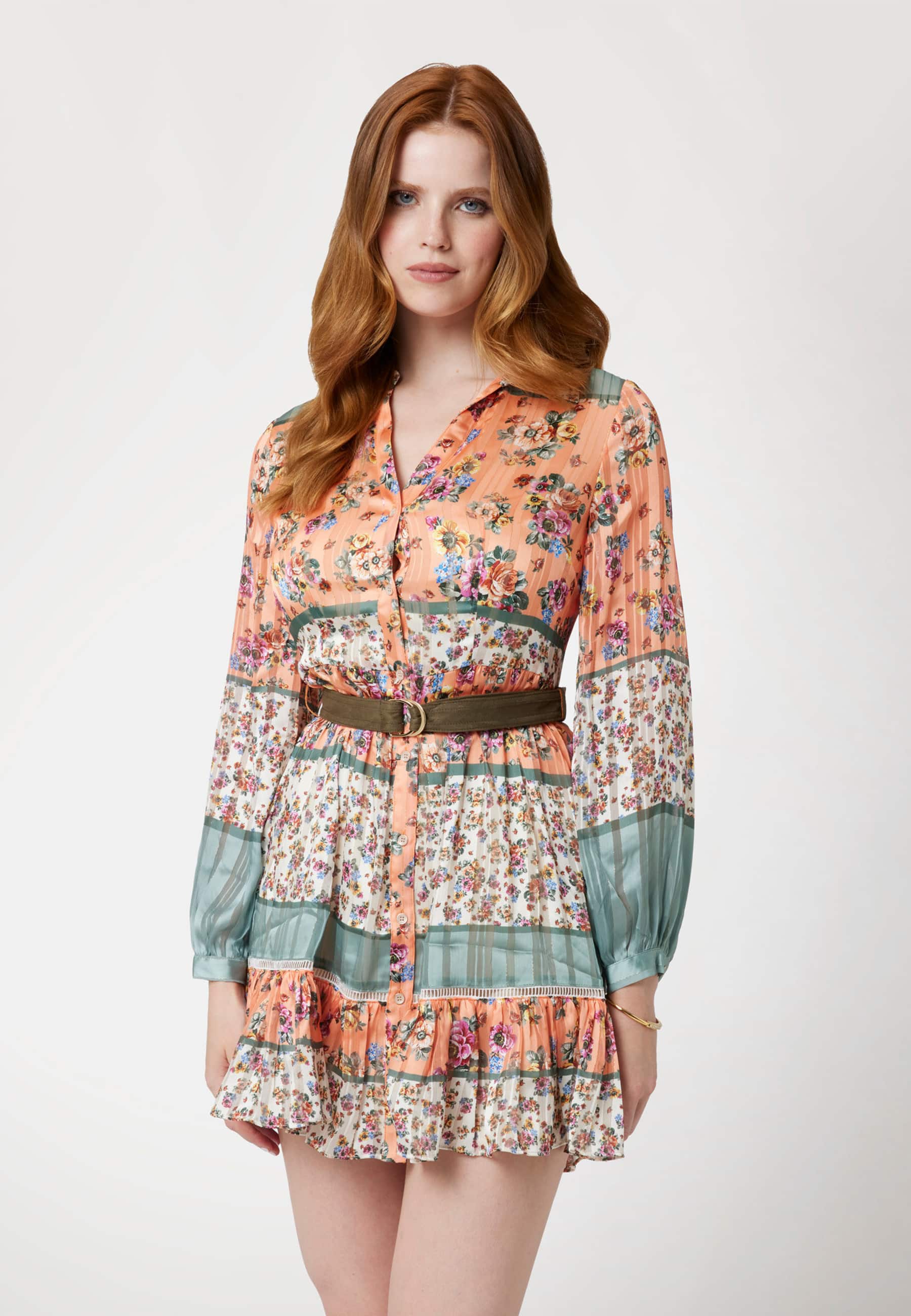 Mini Robe Imprimé Floral, GUESS