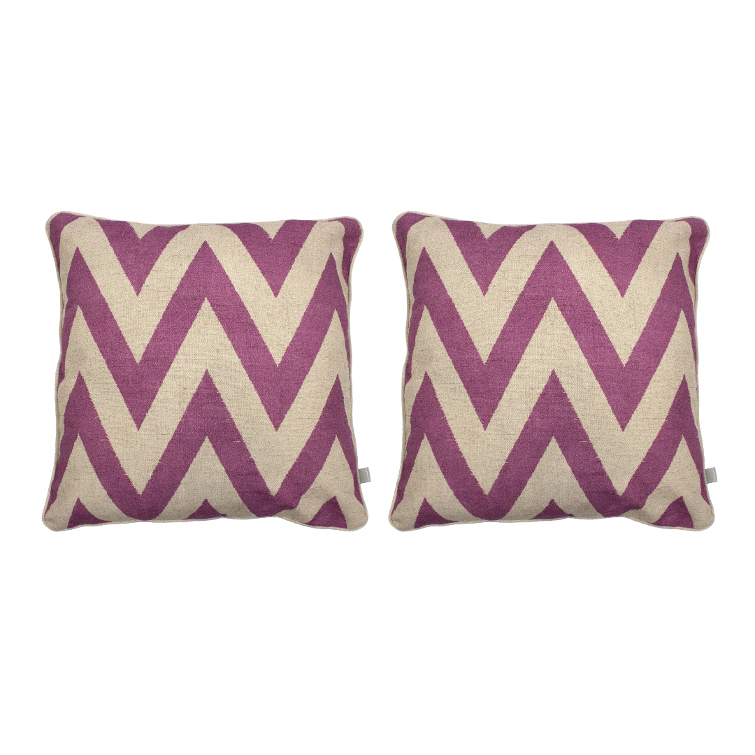 Lot de 2 housses de coussin MEENA CARRÉ, NAF NAF HOME