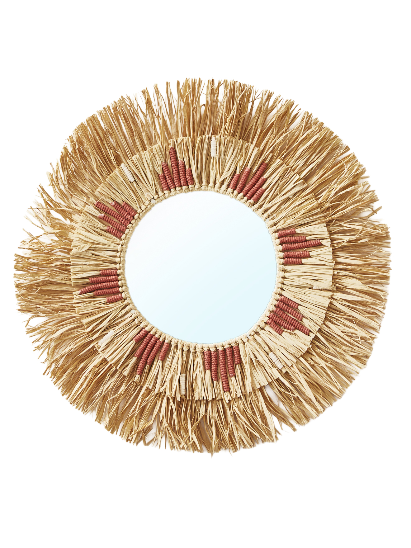 Miroir rond raphia, VERTBAUDET