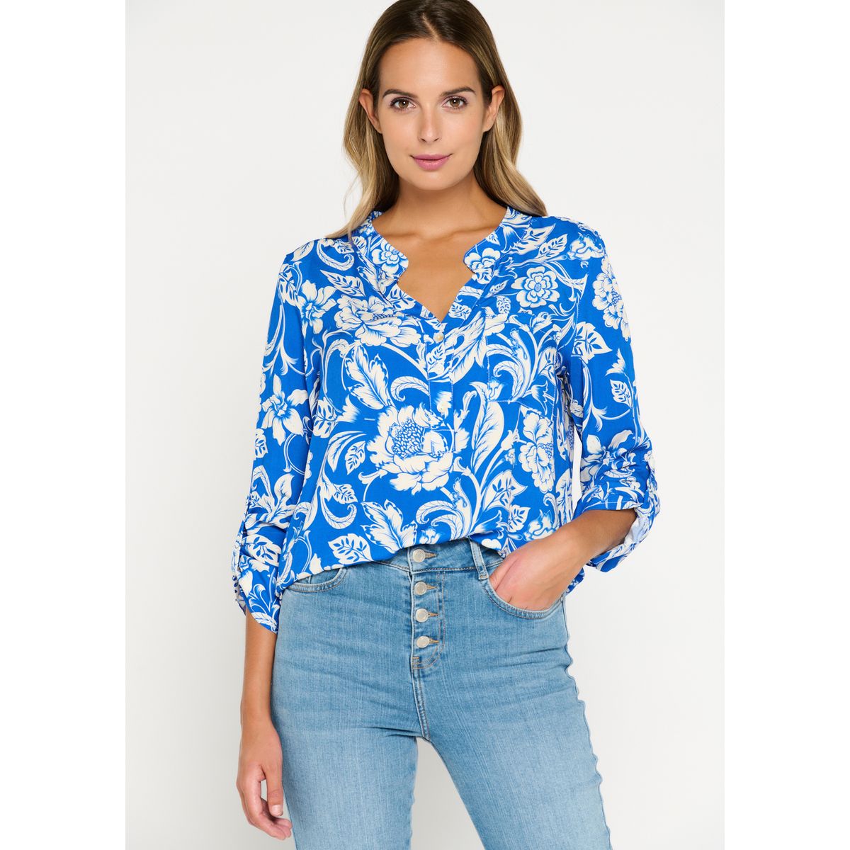 Blouse discount bleu electrique