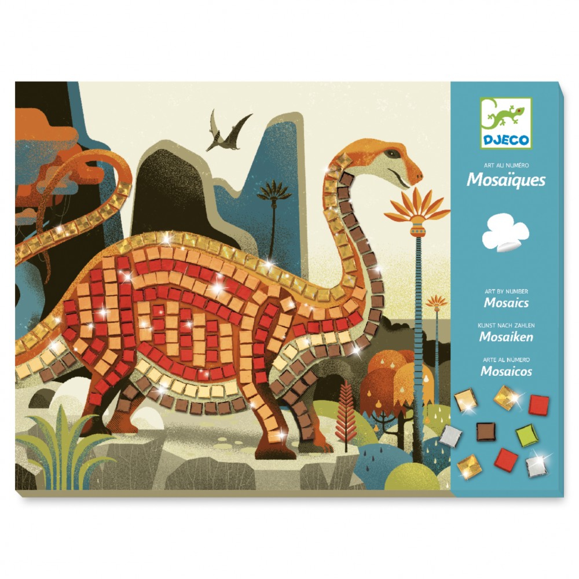 Mosaïques Dinosaures 2 planches à réaliser, DJECO