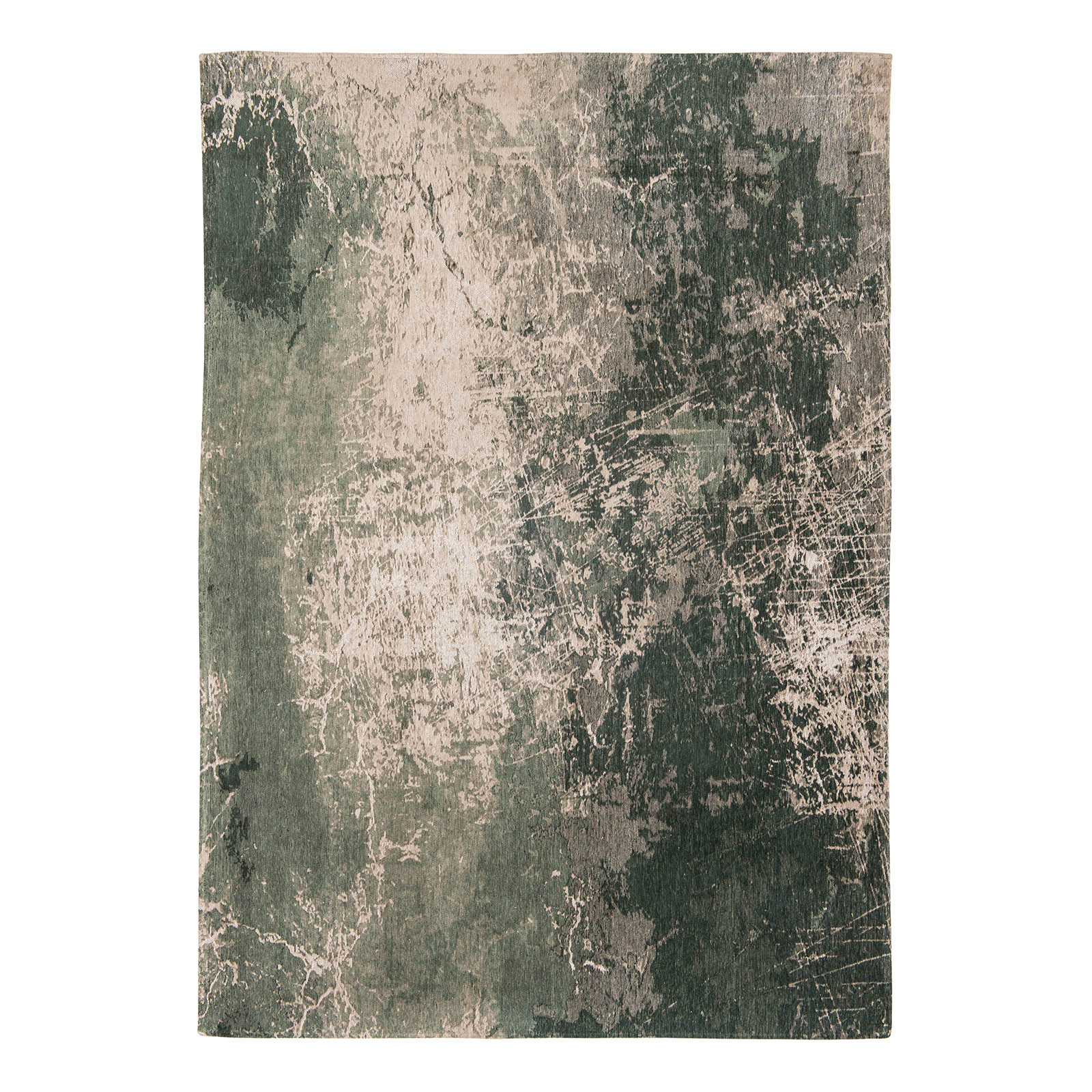 Tapis vert tissé plat salon et chambre FADE, NOVATREND