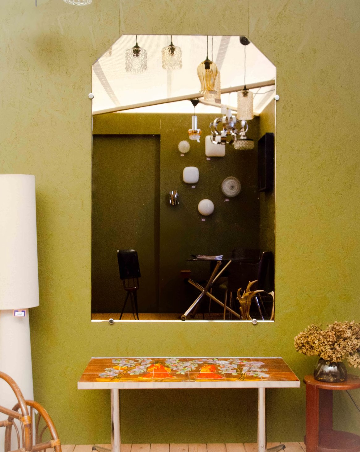 Grand miroir fumé Igor N°1157 - Bon état, DEBONGOUT