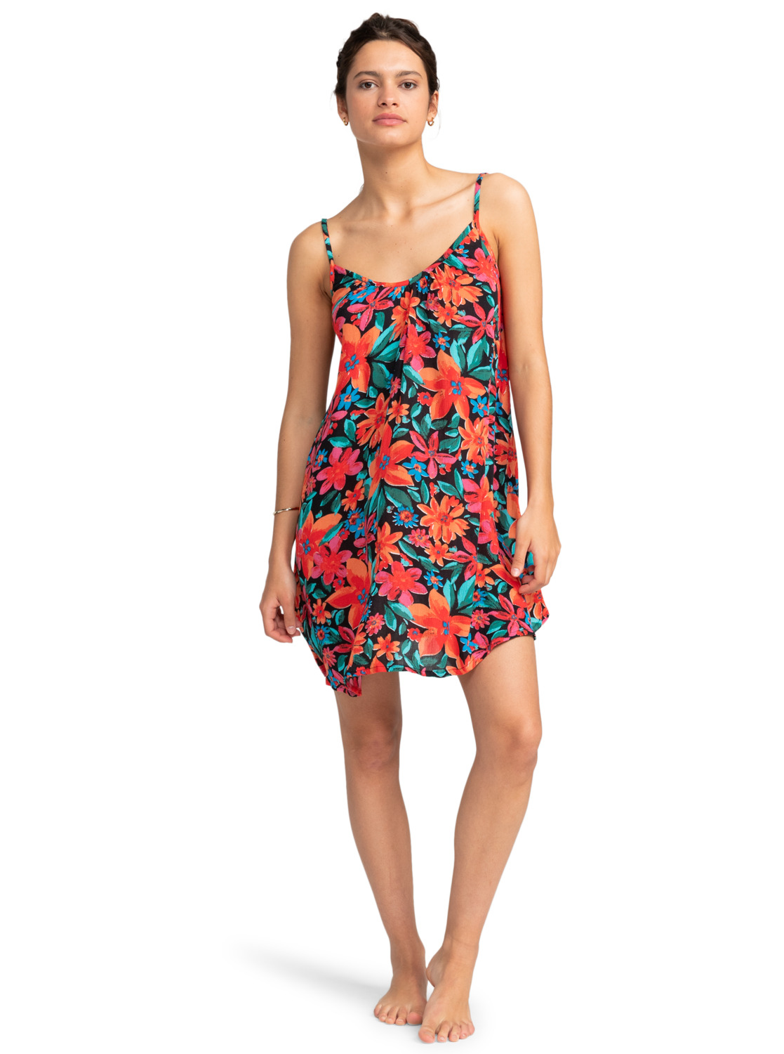 Robe de plage spring adventure. noir anthracite floral fiesta big Roxy La Redoute