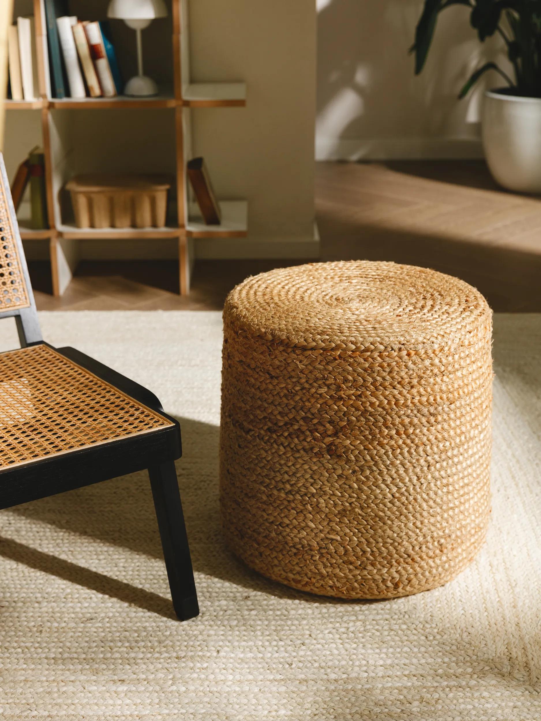 Pouf en jute fait main JUTTA, BENUTA