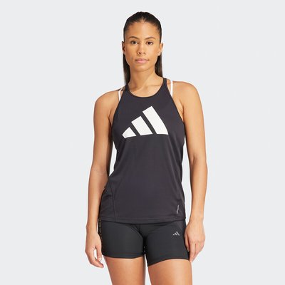 Run It Recycled Running Vest Top with Logo Print adidas Performance