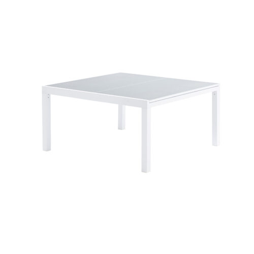 Table en aluminium, plateau verre opaque EDITION, WILSA GARDEN
