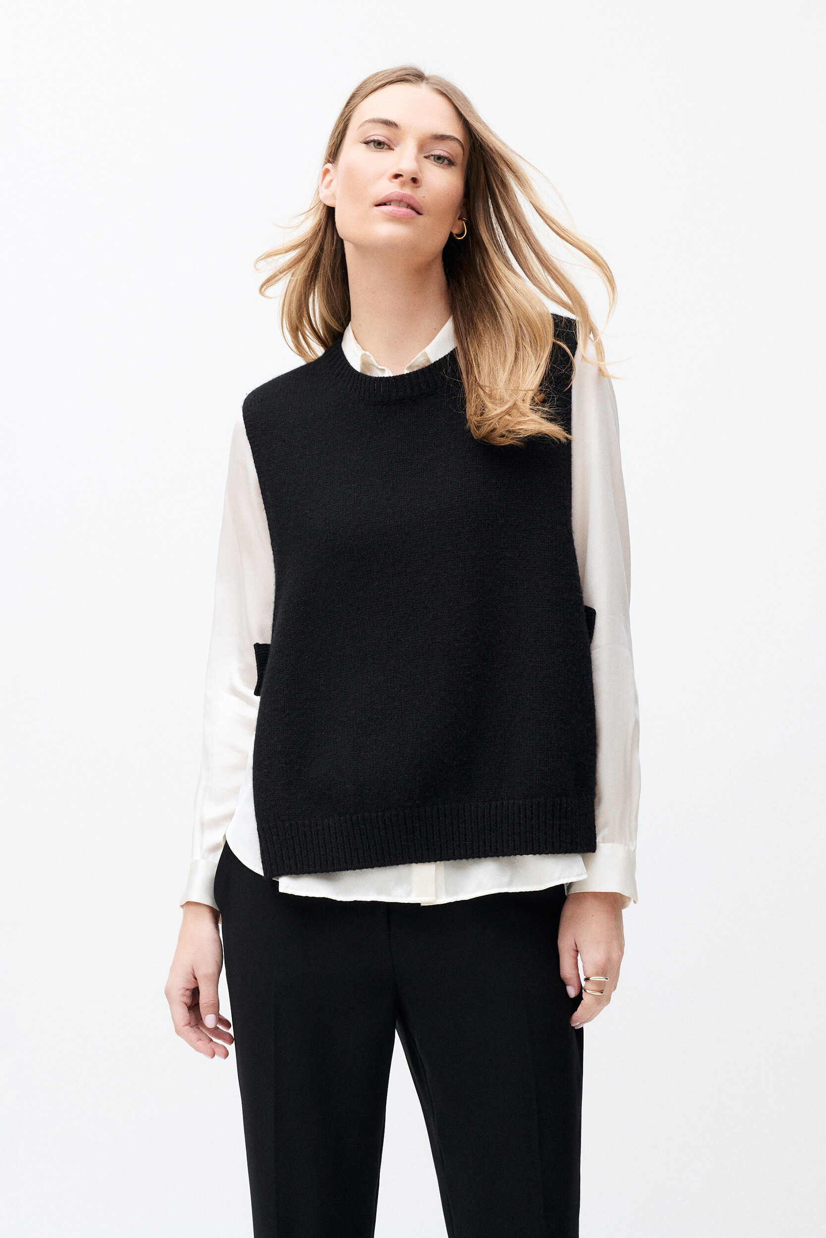 Poncho col rond en laine HEVY, CAROLL
