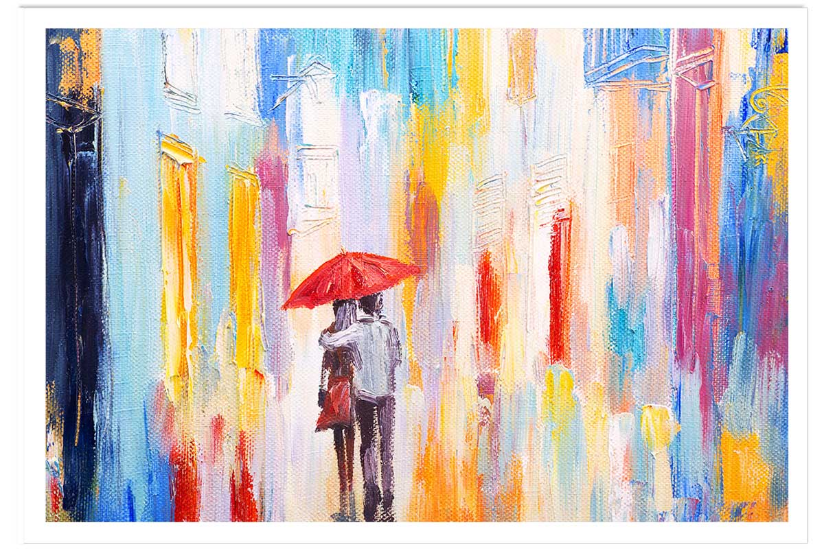 Affiche parapluie rouge, HEXOA