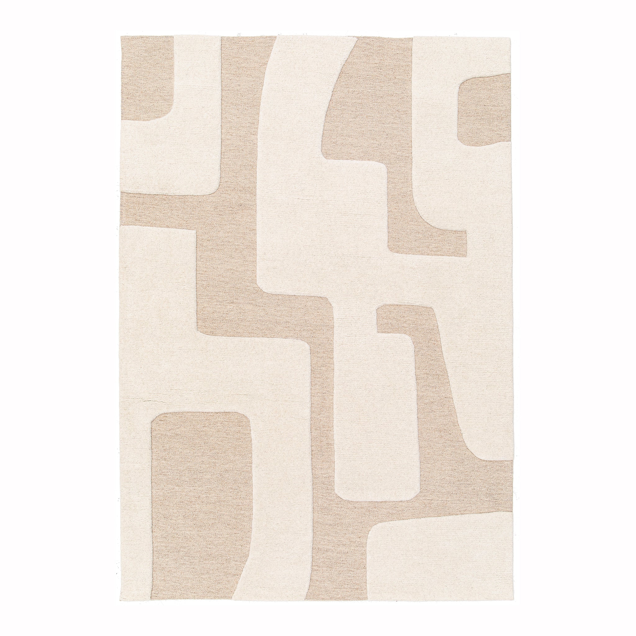 Tapis en laine à relief géométrique USONIA, AFK LIVING