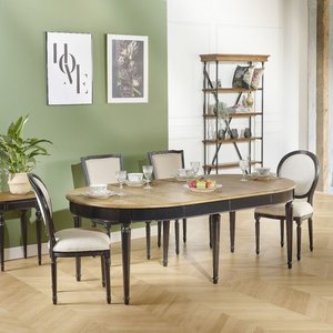 FLORENCE - Table à manger à rallonges style romantique en chêne, 4/12 couverts, bois massif, FSC®