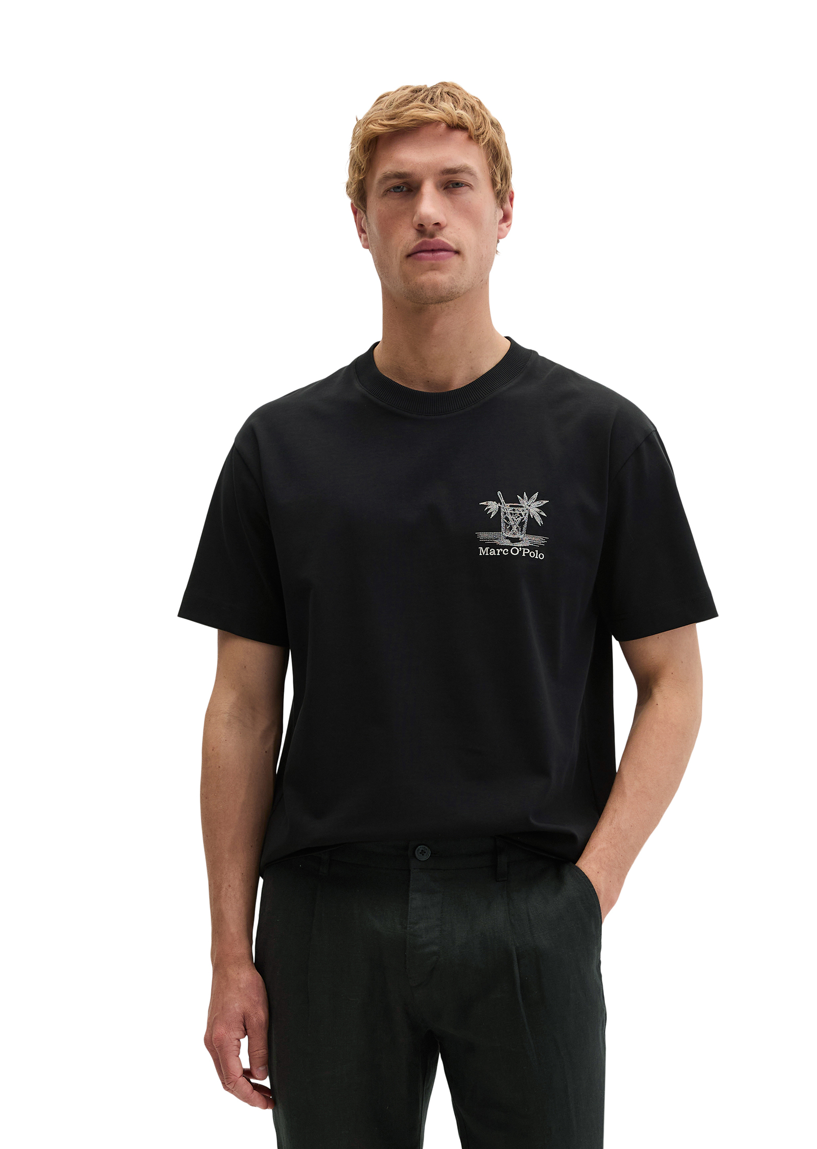 T-shirt loose en coton bio, MARC O'POLO