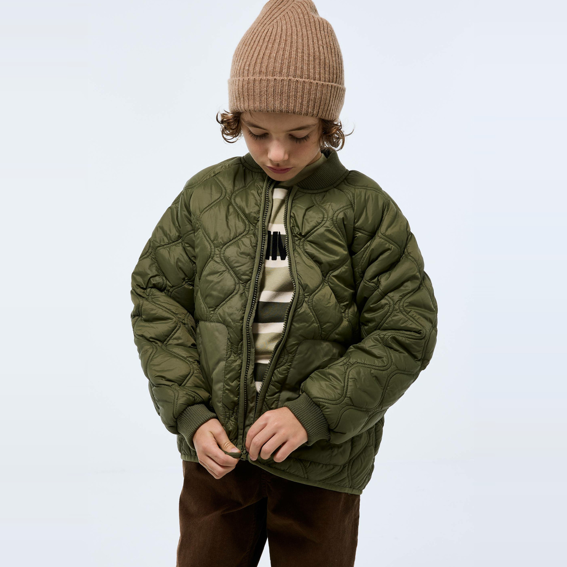 Veste bomber quiltée unie, MONOPRIX