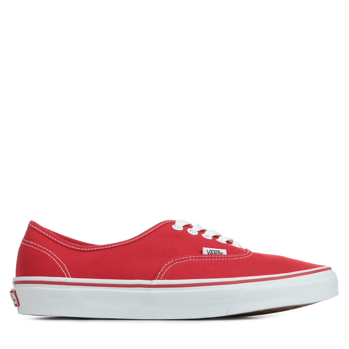 Baskets basses en toile canvas lacets rouge Vans La Redoute