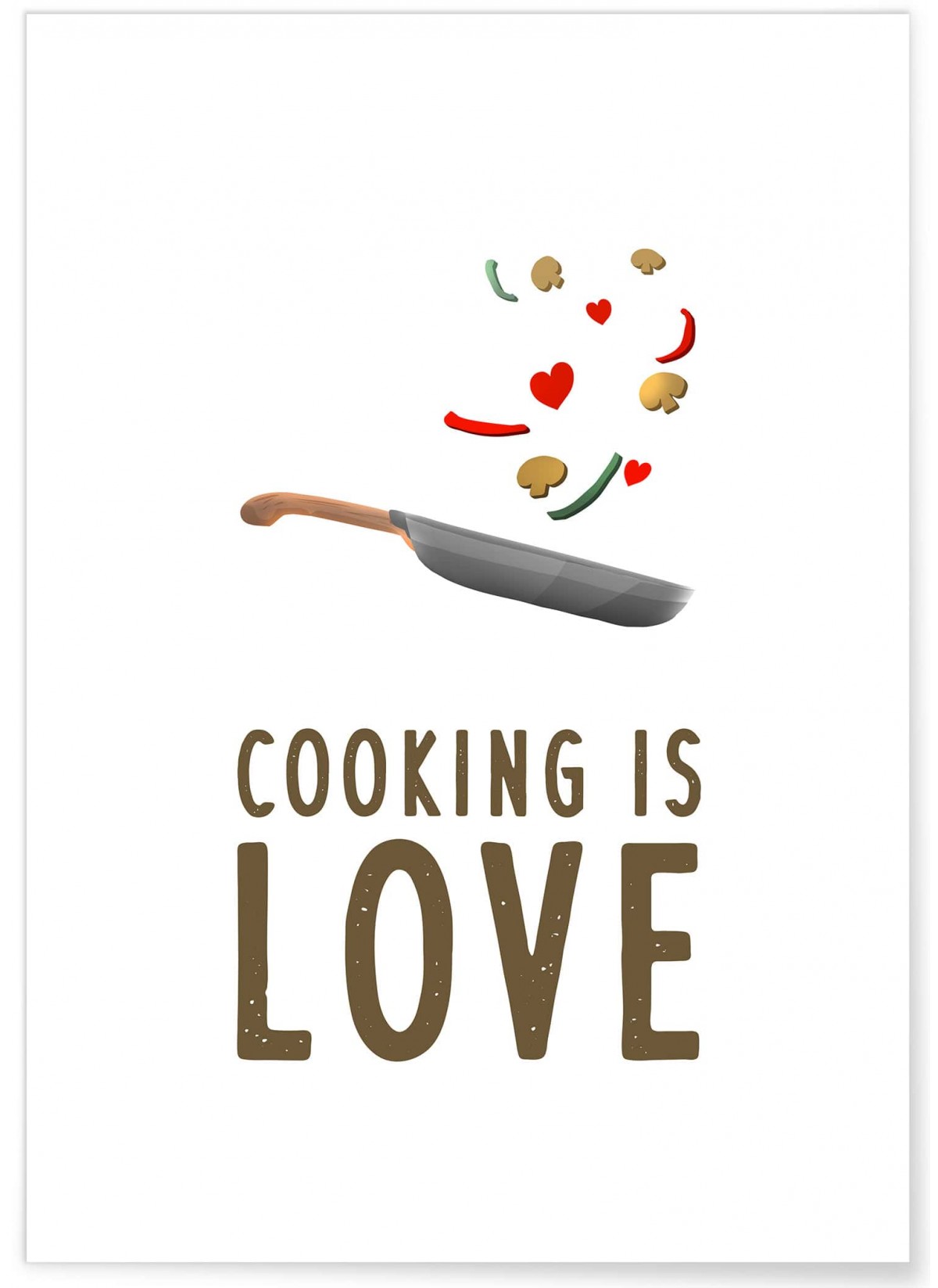 Affiche 'Cooking is love', L'AFFICHERIE