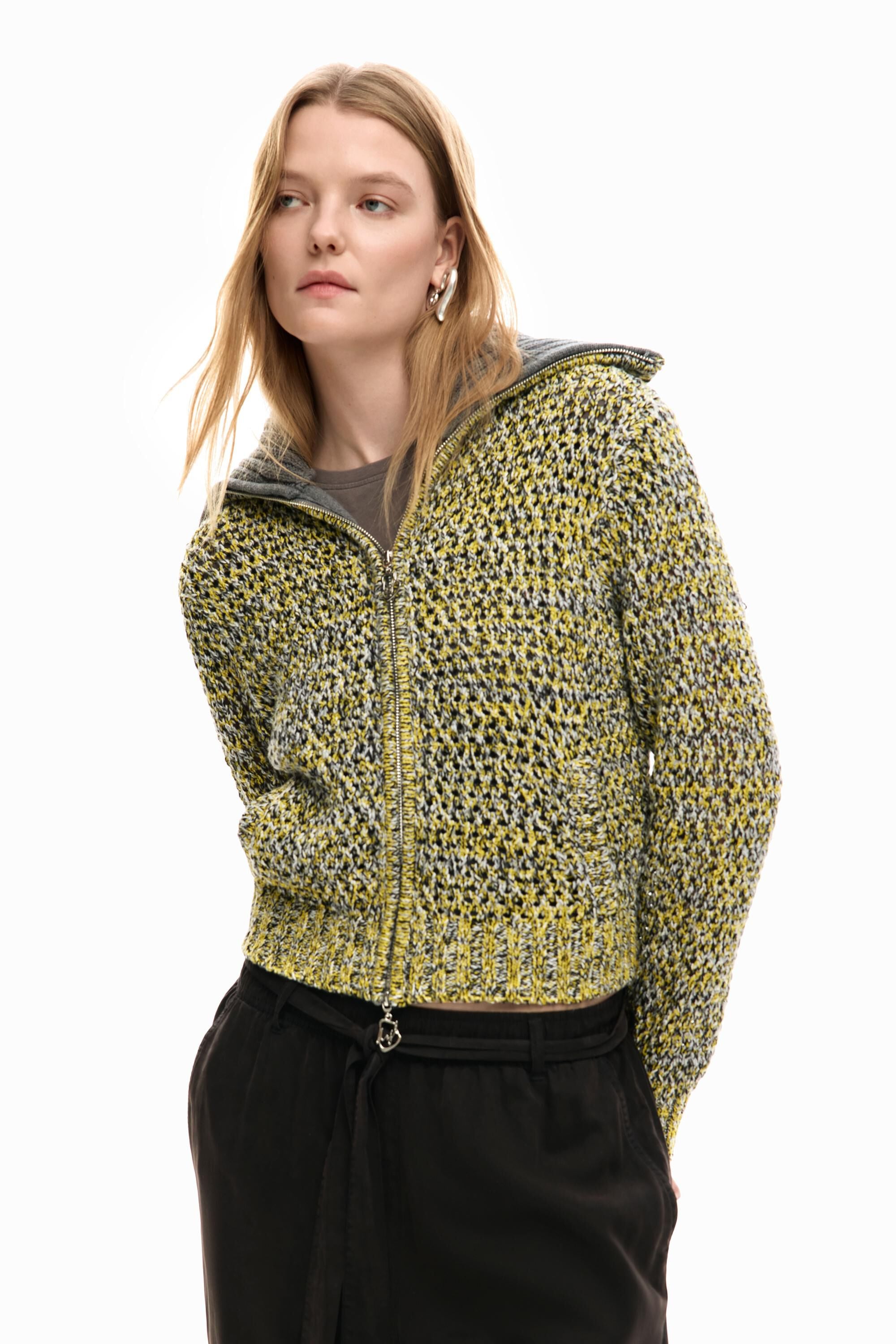 Veste en maille zippée, DESIGUAL