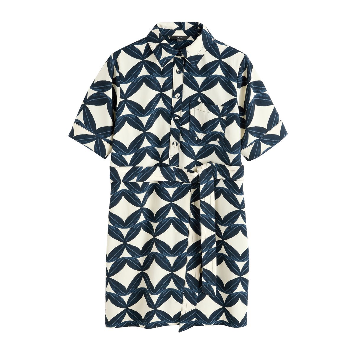 Robe chemise courte à manches courtes, NEXT