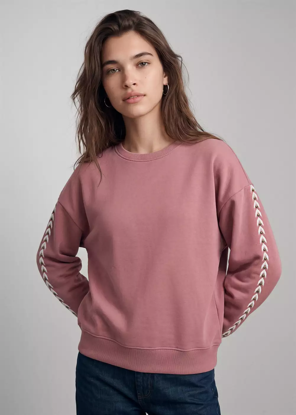 Sweat-shirt clouté, MANGO TEEN