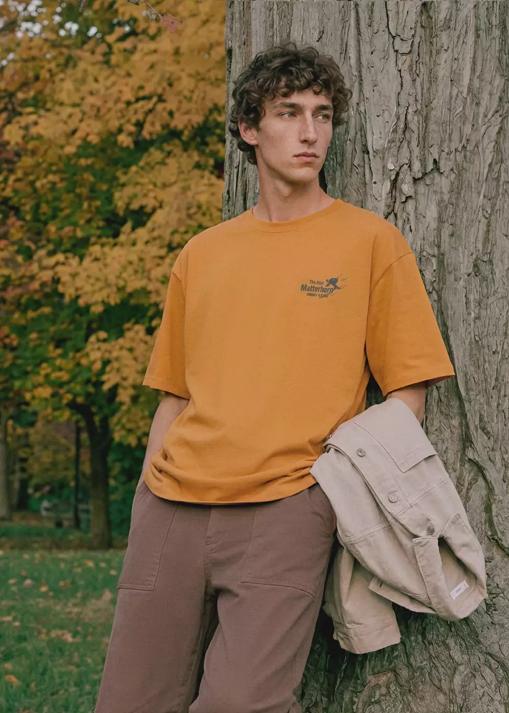 T-shirt coton imprimé montagne, MANGO TEEN