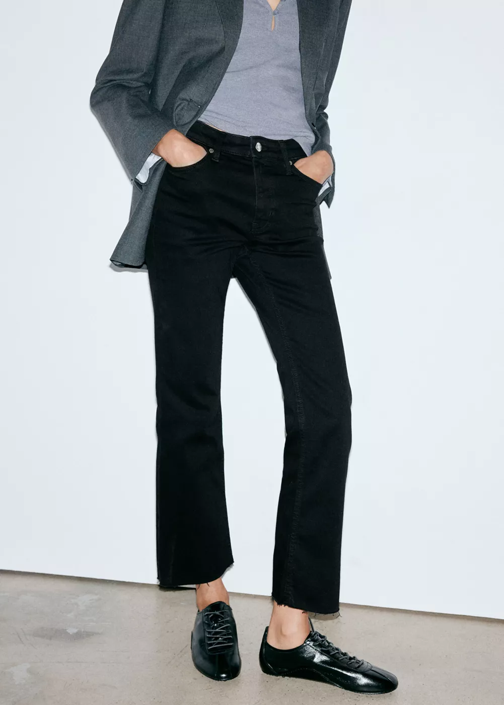 Jean flare crop, MANGO