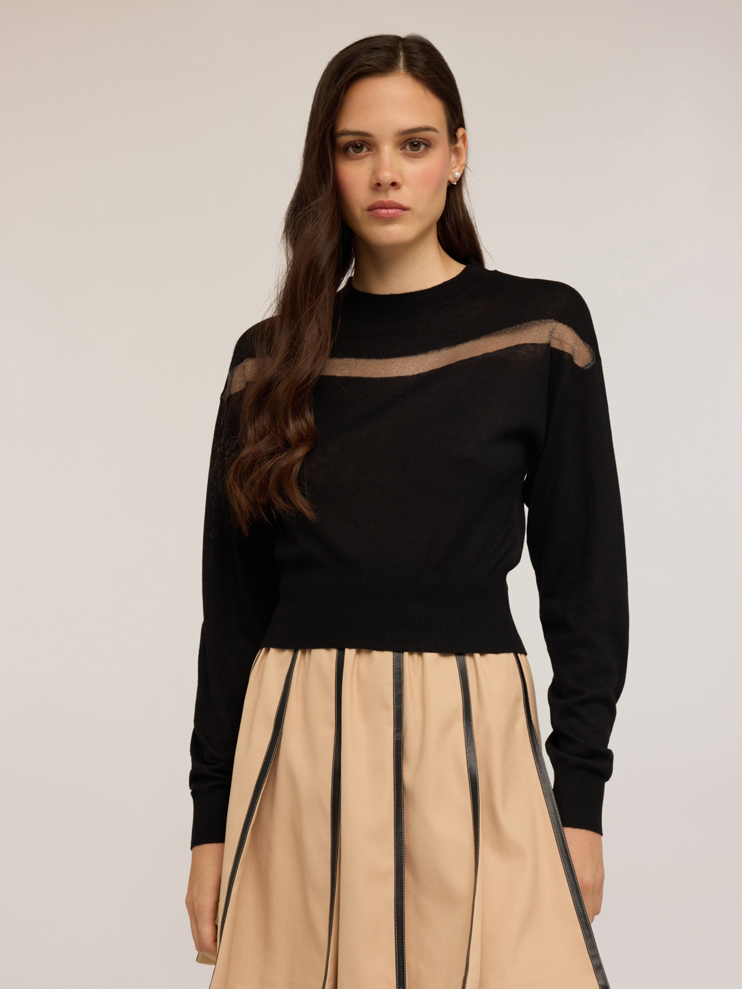 T-shirt avec insertion transparente, MOTIVI