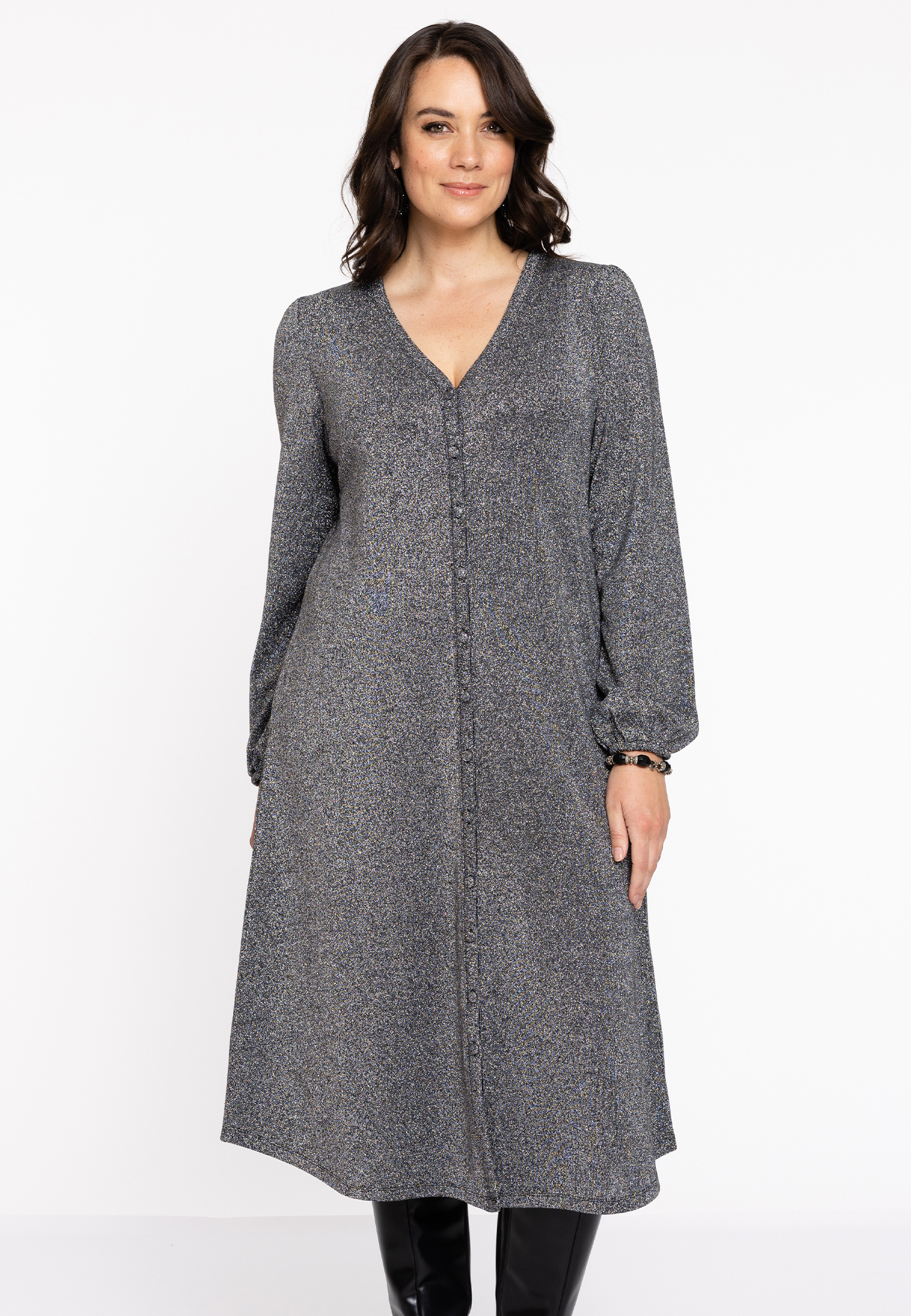 Robe avec fermeture à bouton, YOEK