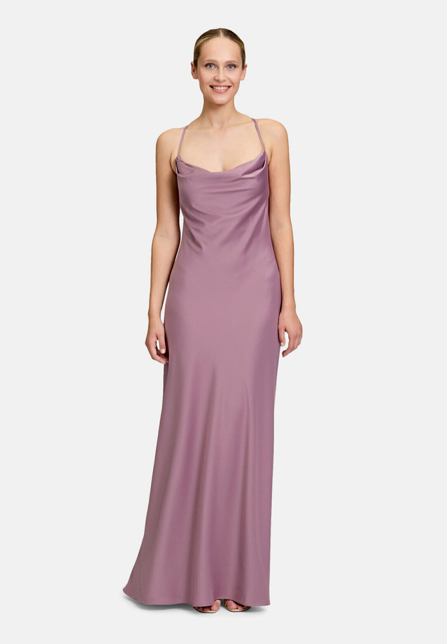 Robe de soirée à encolure bénitier, VERA MONT