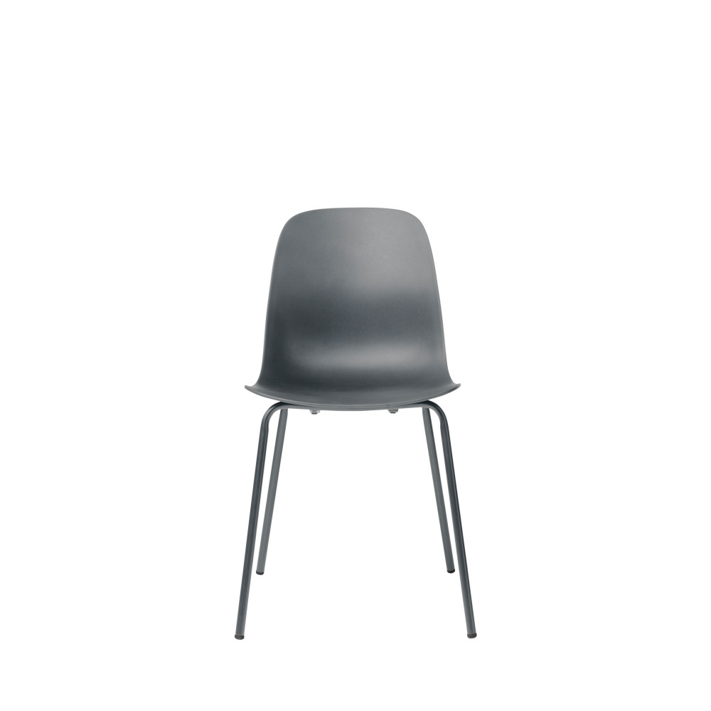 Lot de 4 chaises en plastique et métal- HEL, DRAWER