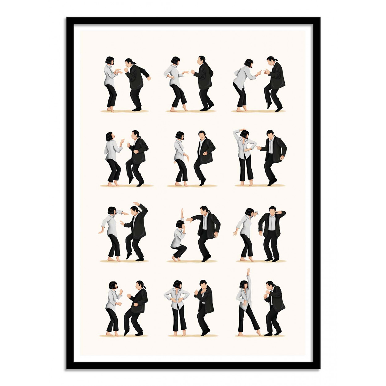 Affiche d'art - Pulp Fiction Dancing - Nour Tohme, WALL EDITIONS