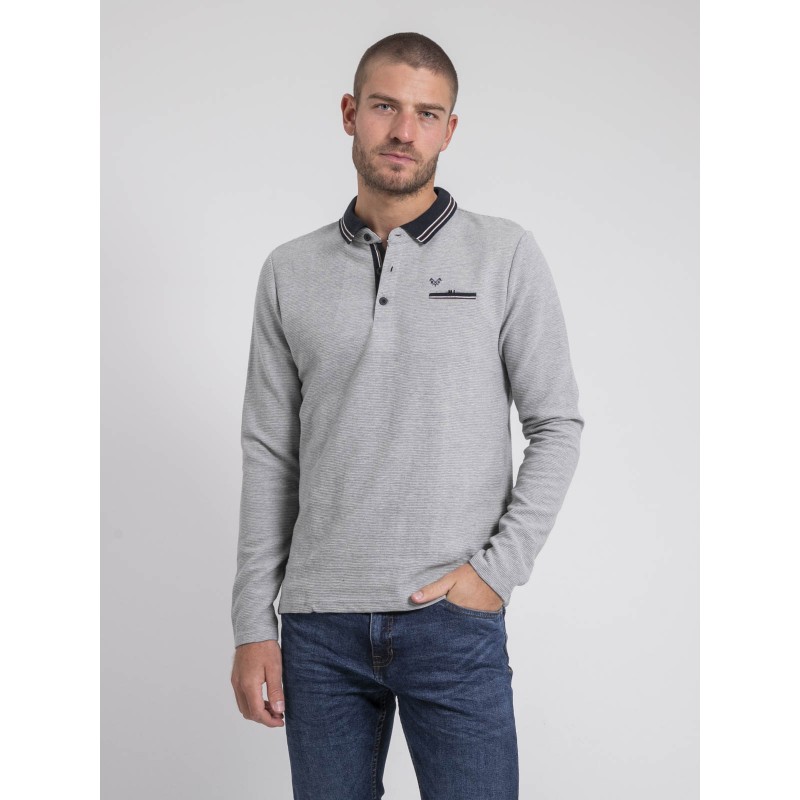 Polo Manches Longues Pur Coton Pomeduse, RITCHIE